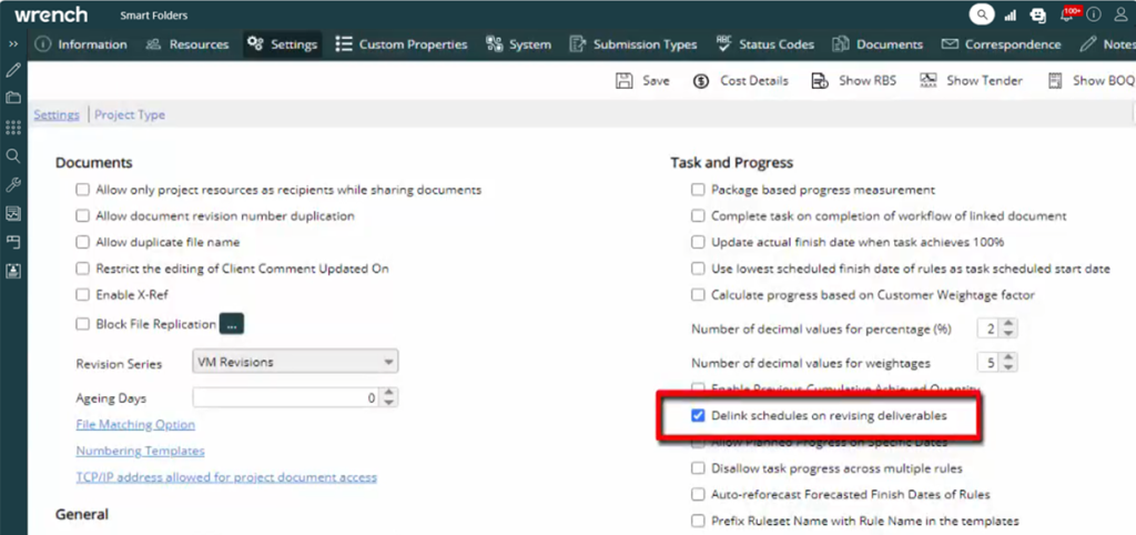 Separate Schedules During Deliverable Revisions